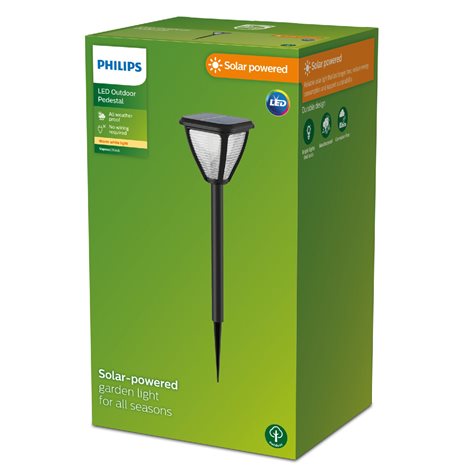 Vapora solární venkovní zemní LED svítidlo 1,5W 200lm 2700K IP44, černé 2