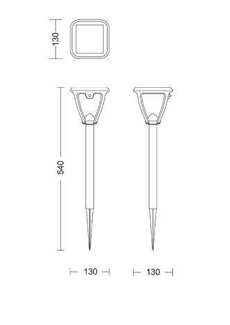 Vapora solární venkovní zemní LED svítidlo 1,5W 200lm 2700K IP44, černé 3