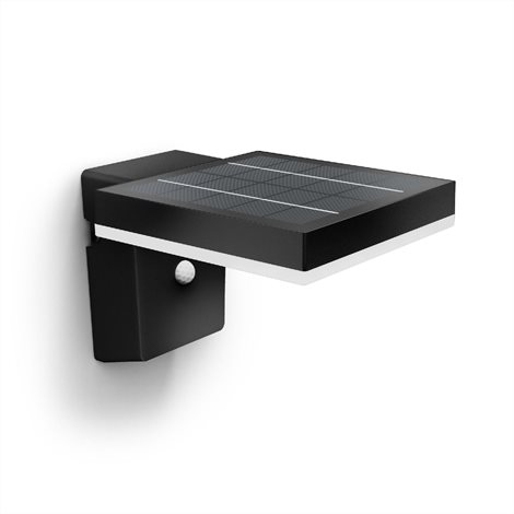 Zonal UltraEfficial solární venkovní nástěnné LED svítidlo s čidlem 1,3W 250lm 3000K  IP44, černé 2