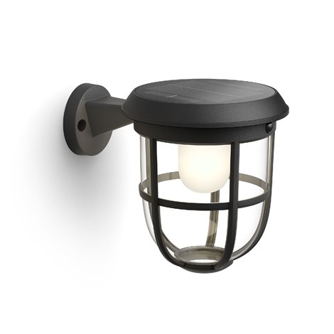 Radii UltraEfficient solární venkovní nástěnné LED svítidlo 1,3W 250lm 3000K IP44, černé 1