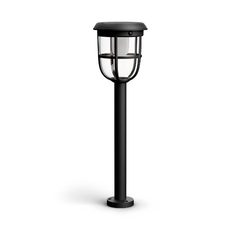 Radii UltraEfficient solární venkovní sloupkové LED svítidlo 1,3W 250lm 3000K 60cm IP44, černé 2