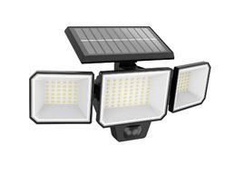 Nysil solární bezpečnostní nástěnné LED svítidlo se senzorem 8,7W lm 5000K IP65, černé