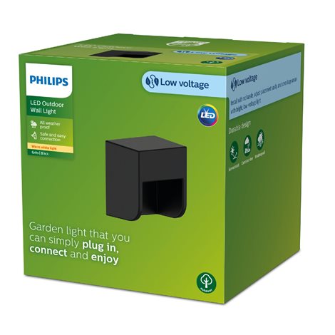 Grits GardenLink venkovní nízkonapětové nástěnné svítidlo 1x LED 1,5W 180lm 2700K 24V IP44, černé 2