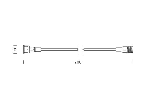 GardenLink prodlužovací kabel 2m IP67, černé 3