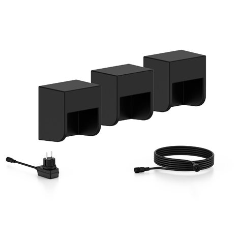 Grits GardenLink venkovní nízkonapětové nástěnné svítidlo 3x LED 1,5W 180lm 2700K 24V IP44, černé 1