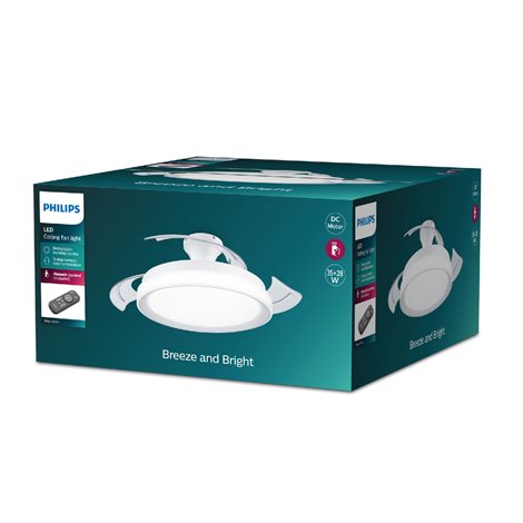 Bliss stropní svítidlo s ventilátorem 28W (větrák) + 35W (světlo) 4500lm 2700/4000/5500K 51cm, bílé 2