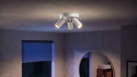 Idris bodové koupelnové svítidlo 3x GU10 5W bez zdroje 20cm kulaté IP44, bílé 3