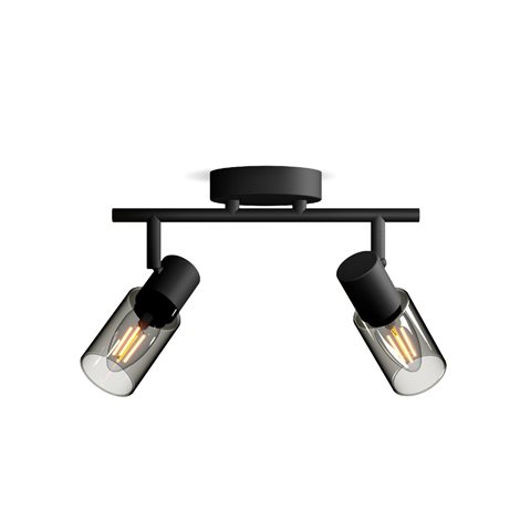 Palms bodové svítidlo 2x E14 25W bez zdroje 27,5cm IP20, černé 1