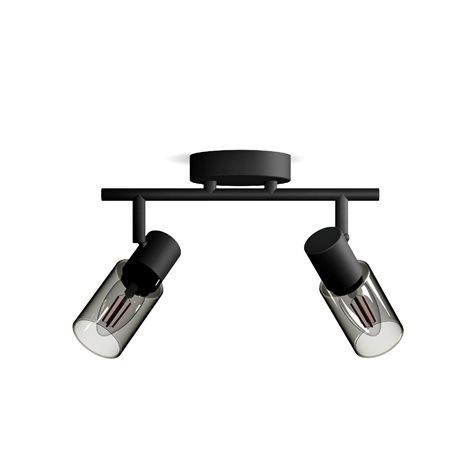 Palms bodové svítidlo 2x E14 25W bez zdroje 27,5cm IP20, černé 2