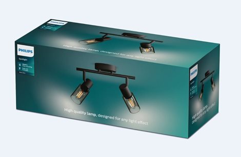 Palms bodové svítidlo 2x E14 25W bez zdroje 27,5cm IP20, černé 3