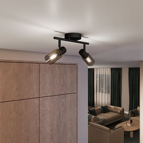 Palms bodové svítidlo 2x E14 25W bez zdroje 27,5cm IP20, černé 4
