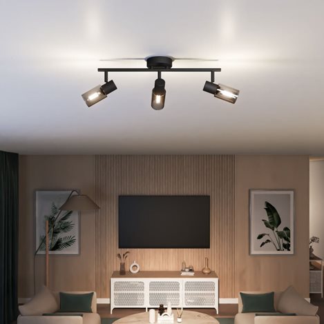 Palms bodové svítidlo 3x E14 25W bez zdroje 48,5cm IP20, černé 3