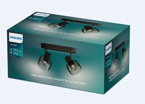 Sleet bodové svítidlo 2x E14 25W bez zdroje 24cm IP20, černé 3