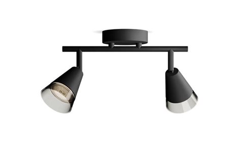 Cleft bodové svítidlo 2x GU10 5W bez zdroje 27,5cm IP20, černé 1