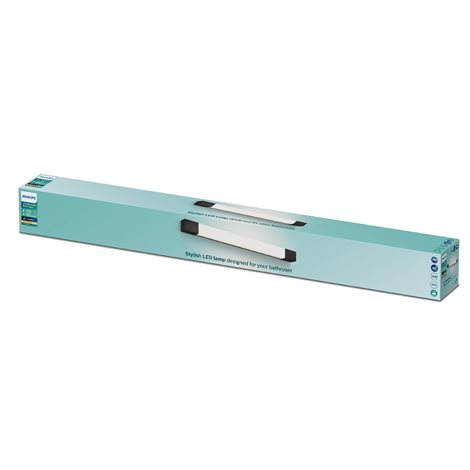 Rover koupelnové nástěnné svítidlo LED 10W 900lm 2700K nestmívatelné 63cm hranaté IP44, černé 2