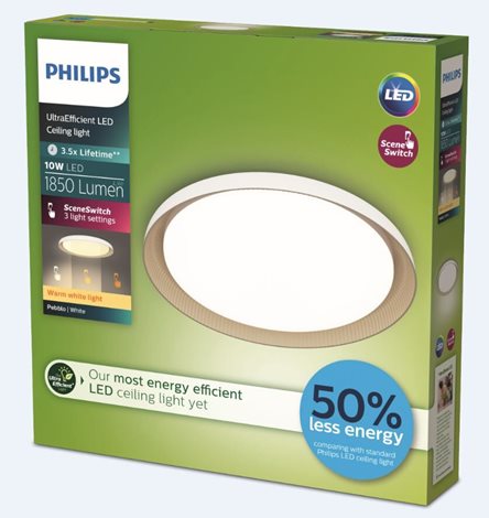 Pebblo UltraEfficient stropní svítidlo LED 10W 1850lm 2700K SceneSwitch CRI80 32cm kulaté IP20, bílé 3