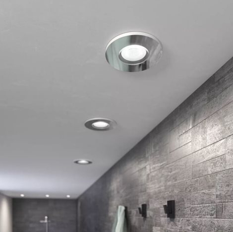 Hue WA Adore koupelnové zápustné svítidlo 1x GU10 LED 4,2W 400lm 2200-6500K 9cm kulaté IP44, chromov 5