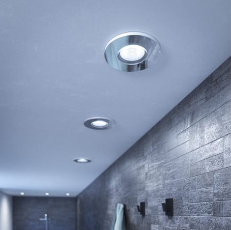 Hue WA Adore koupelnové zápustné svítidlo 1x GU10 LED 4,2W 400lm 2200-6500K 9cm kulaté IP44, chromov 6