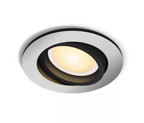 HUE WA Milliskin zápustné LED svítidlo 1x GU10 4,2W 400lm 2200-6500K 9cm kulaté IP20, hliník 1