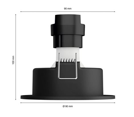 HUE WA Milliskin zápustné LED svítidlo 1x GU10 4,2W 400lm 2200-6500K 9cm kulaté IP20, hliník 4