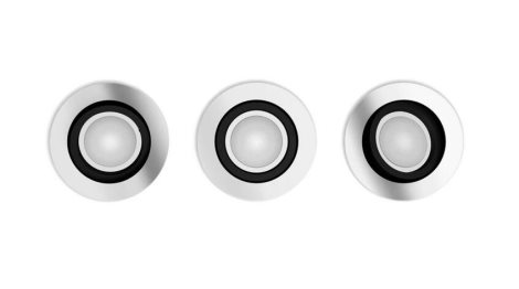 HUE WA Milliskin zápustné LED svítidlo 3xGU10 4,2W 400lm 2200-6500K 9cm kulaté IP20, hliník 2