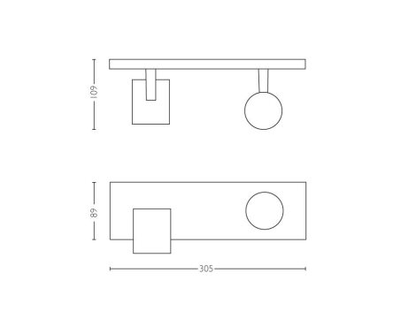Hue WA Runner bodové svítidlo 2x LED GU10 5W 400lm 2200-6500K IP20 bílá +ovladač 3