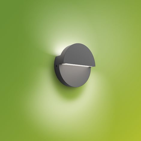 Valor UltraEfficient venkovní nástěnné LED svítidlo 4,3W 800lm 2700K IP44, antracitové 2