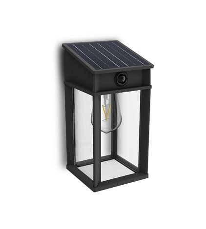 Geri UltraEfficient solární LED svítidlo se senzorem 3,2W 500lm 4000K IP44 hranaté, antracit 1
