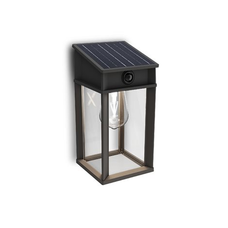 Geri UltraEfficient solární LED svítidlo se senzorem 3,2W 500lm 4000K IP44 hranaté, antracit 3