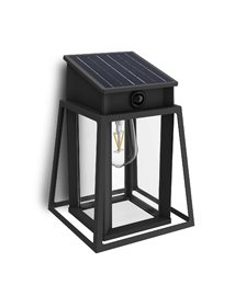 Lysin UltraEfficient solární LED svítidlo se senzorem 3,2W 500lm 4000K IP44 hranaté, černé