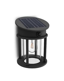 Geri UltraEfficient solární LED svítidlo se senzorem 3,2W 500lm 2700K IP44 kulaté, antracit