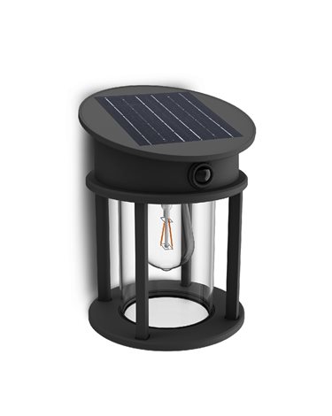 Geri UltraEfficient solární LED svítidlo se senzorem 3,2W 500lm 2700K IP44 kulaté, antracit 1