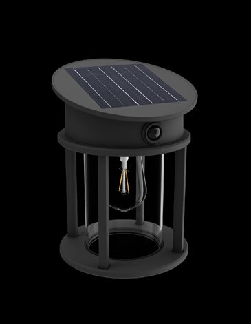 Geri UltraEfficient solární LED svítidlo se senzorem 3,2W 500lm 4000K IP44 kulaté, antracit 2