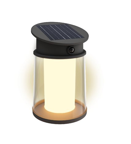 Juda UltraEfficient solární LED svítidlo se senzorem 3,2W 500lm 2700K IP44 kulaté, černé 3