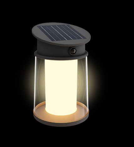 Juda UltraEfficient solární LED svítidlo se senzorem 3,2W 500lm 2700K IP44 kulaté, černé 4