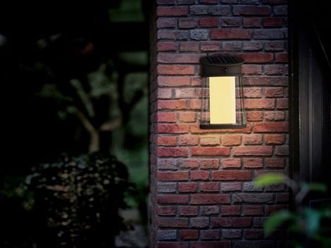 Juda UltraEfficient solární LED svítidlo se senzorem 3,2W 500lm 2700K IP44 kulaté, černé 5