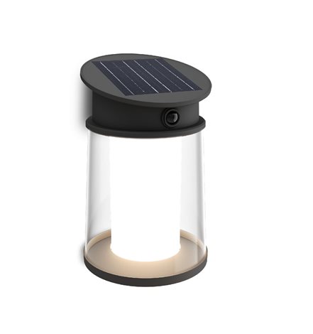 Juda UltraEfficient solární LED svítidlo se senzorem 3,2W 500lm 4000K IP44 kulaté, černé 3