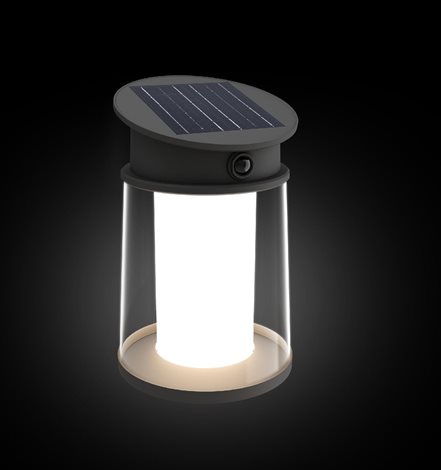 Juda UltraEfficient solární LED svítidlo se senzorem 3,2W 500lm 4000K IP44 kulaté, černé 4