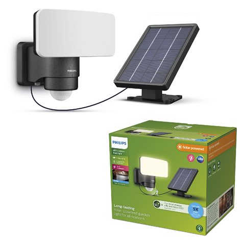 Tylus UltraEfficient Security solární LED reflektor se senzorem 6W 1000/50lm 5000K IP44, černý 1