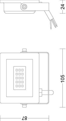 Lois flood BL 10W 30K HV Venkovní reflektor LED 10W 950lm 3000K IP65, černý 3