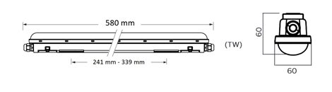 PILA WT008C 20S/840 PSU L600 TW CLASSIC Prachotěsné svítidlo, délka 600 mm, IK08, 20W, 2 000lm 3
