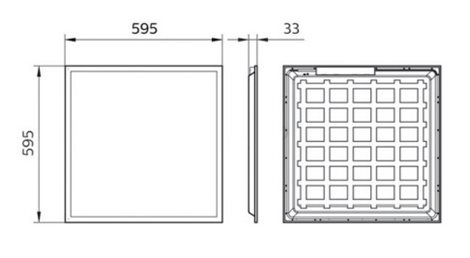 PILA RC007B LED40S/840 PSU I W60L60 NOC LED panel 600x600 mm, 40,0W 4 000lm standardní optika 6