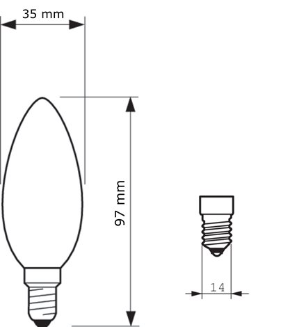 Classic LEDcandle ND 2-25W E14 827 B35 CL LED Žárovka 2W 250lm 1