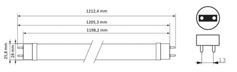 LED trubice Philips MASTER LEDtube Value 1200mm HO 830 T8 14W 2000lm 3000K 2