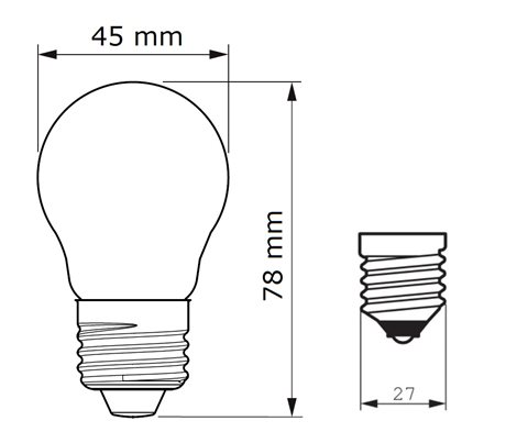 CorePro LEDLuster ND 6.5-60W P45 E27 827 CL G LED Žárovka 6,5W 806lm 6