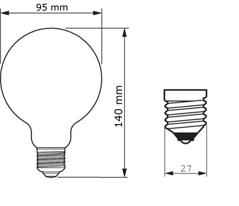 LED žárovka Philips Classic 60W G93 E27 WW FR ND 7W 806lm 4