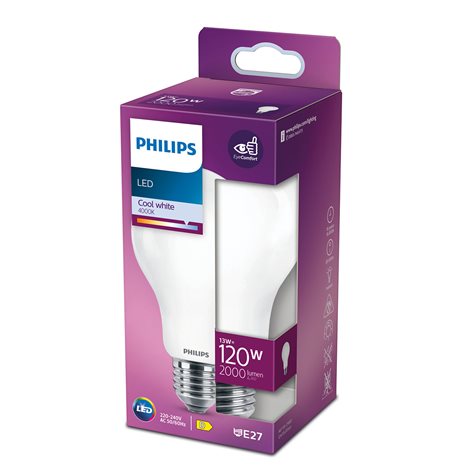LED žárovka Philips Classic 120W A67 E27 CW FR ND 13W 2000lm 6