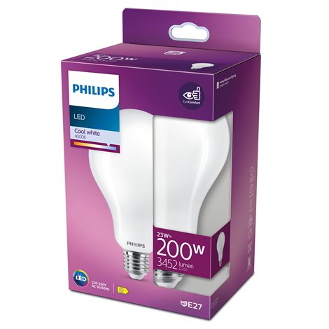 LED žárovka Philips classic 200W A95 E27 CW FR ND 23W 3452lm 4