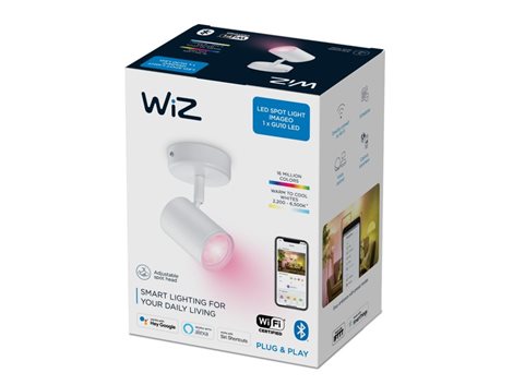 WiZ Imageo bodové LED svítidlo 1x4,9W 345lm 2200-6500K RGB IP20, bílé 2