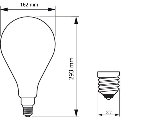 Vintage LED žárovka E27 A160 40W 470lm 1800K stmívatelné, jantarová 4